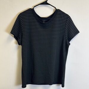 Striped Black and White Women's Top